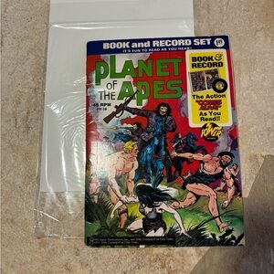 Vintage 1974 Planet of the Apes Book and Record Set